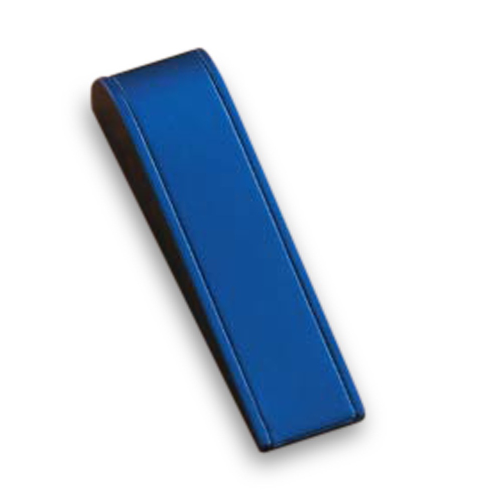 Navy Blue Leatherette Thick Bracelet Dome