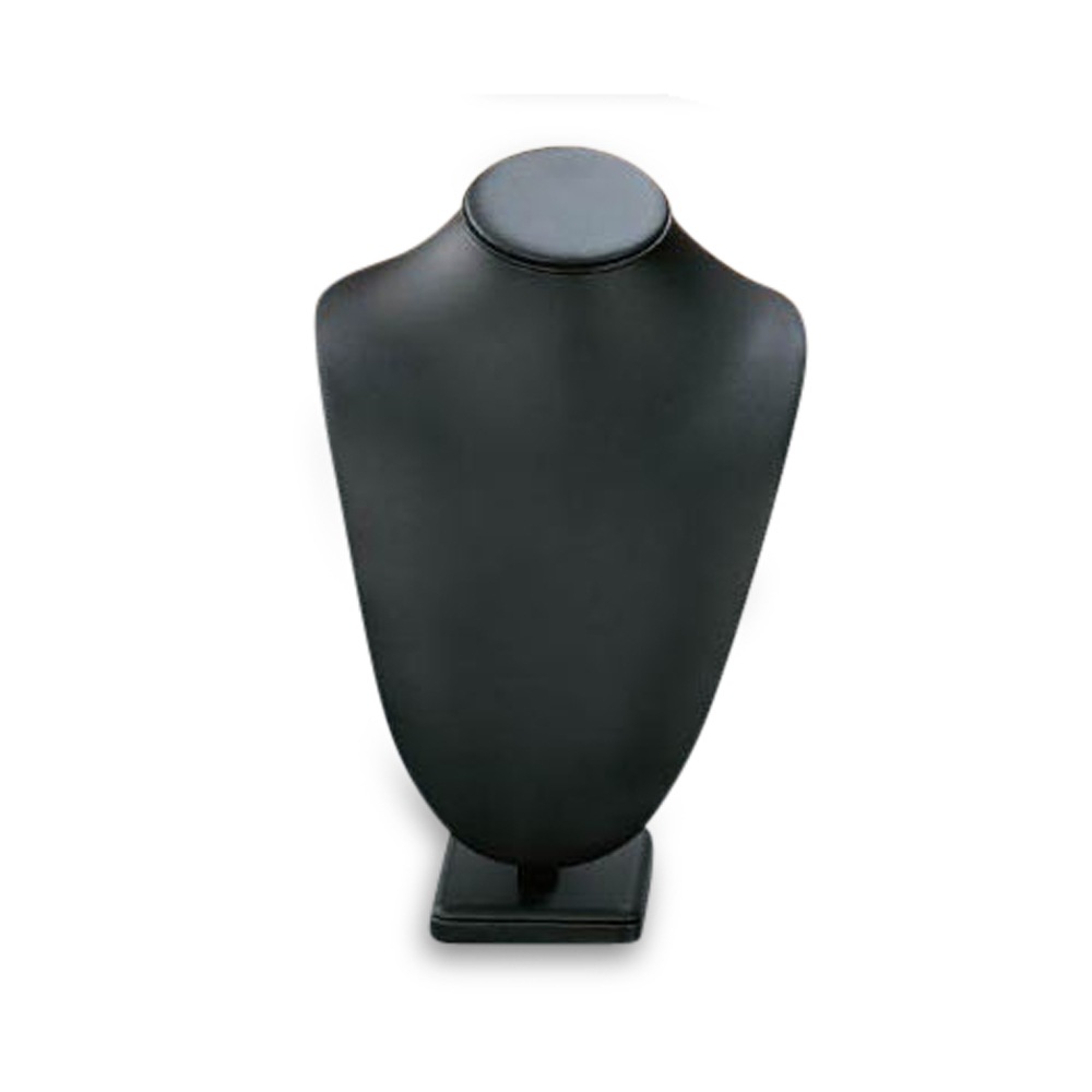 Black Leatherette X-Large Wood Neckform Stand