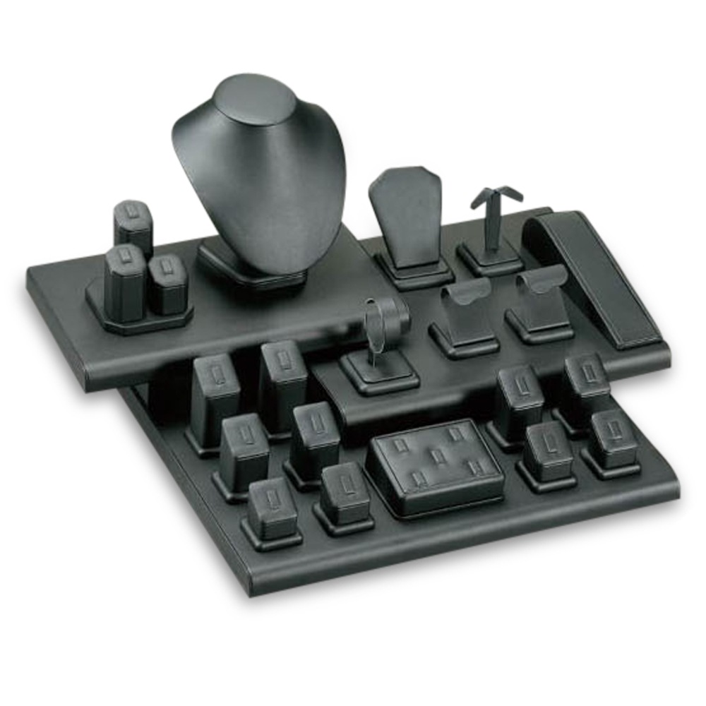 Black Leatherette Window Display