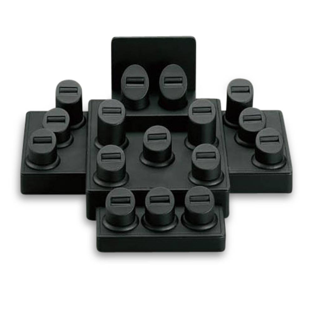 Black Leatherette Window Display