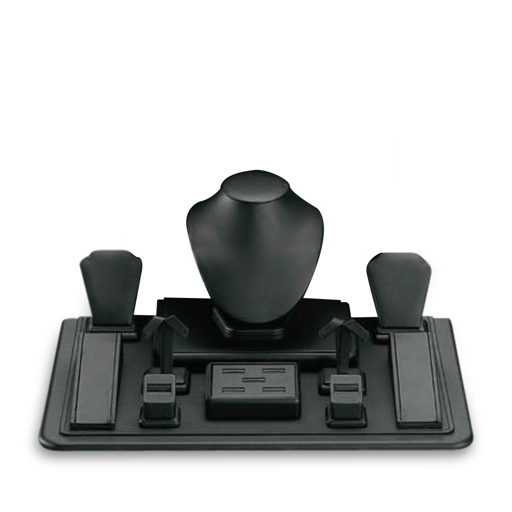 Black Leatherette Window Display