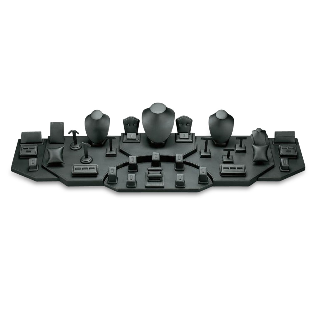 5' Black Leatherette Showcase Display Set