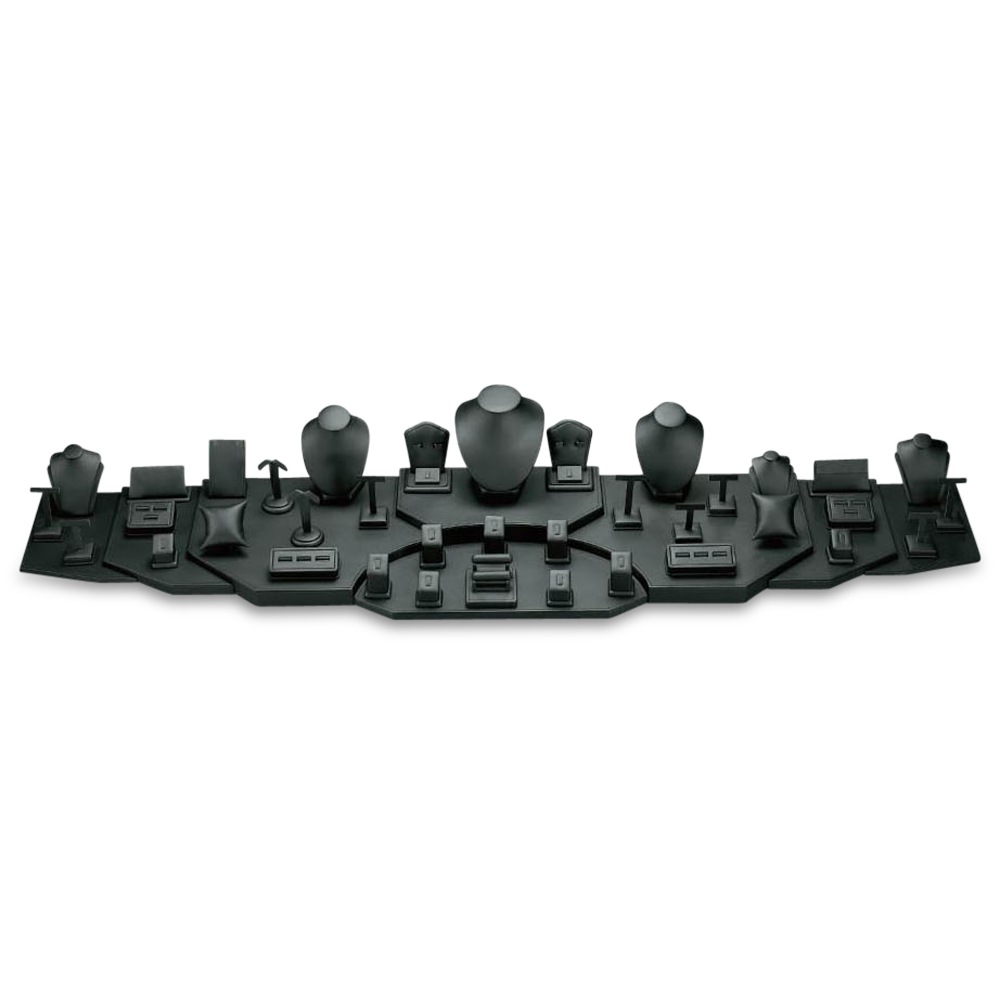 6' Black Leatherette Showcase Display Set