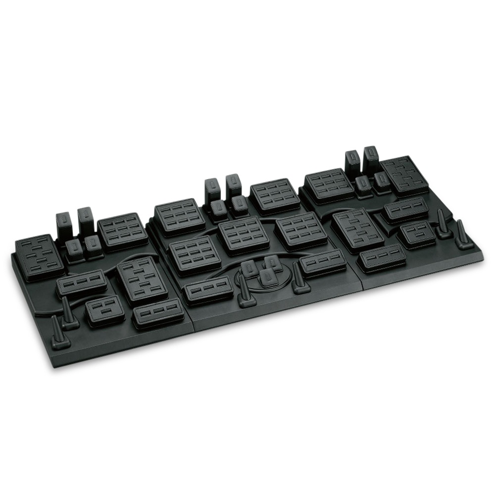 Black Leatherette Showcase Display Set