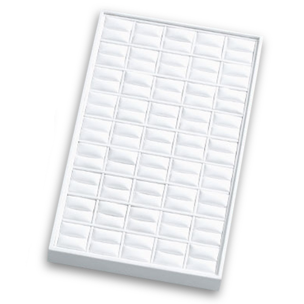 White Leatherette 45 Ring Slot