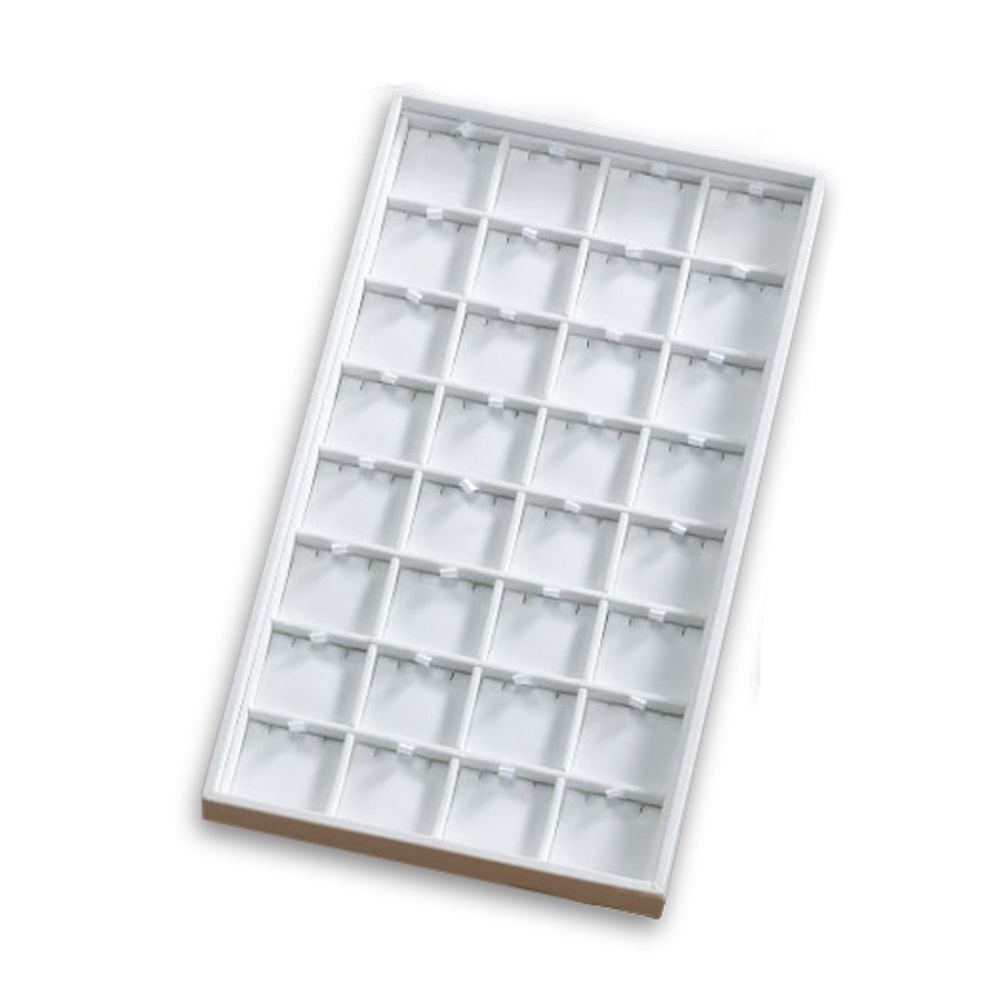 White Leatherette 32 Pendant Tray