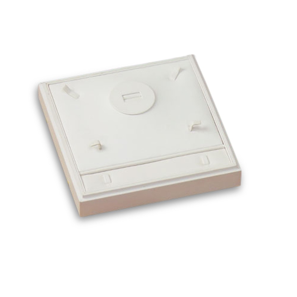 White Leatherette Set Tray