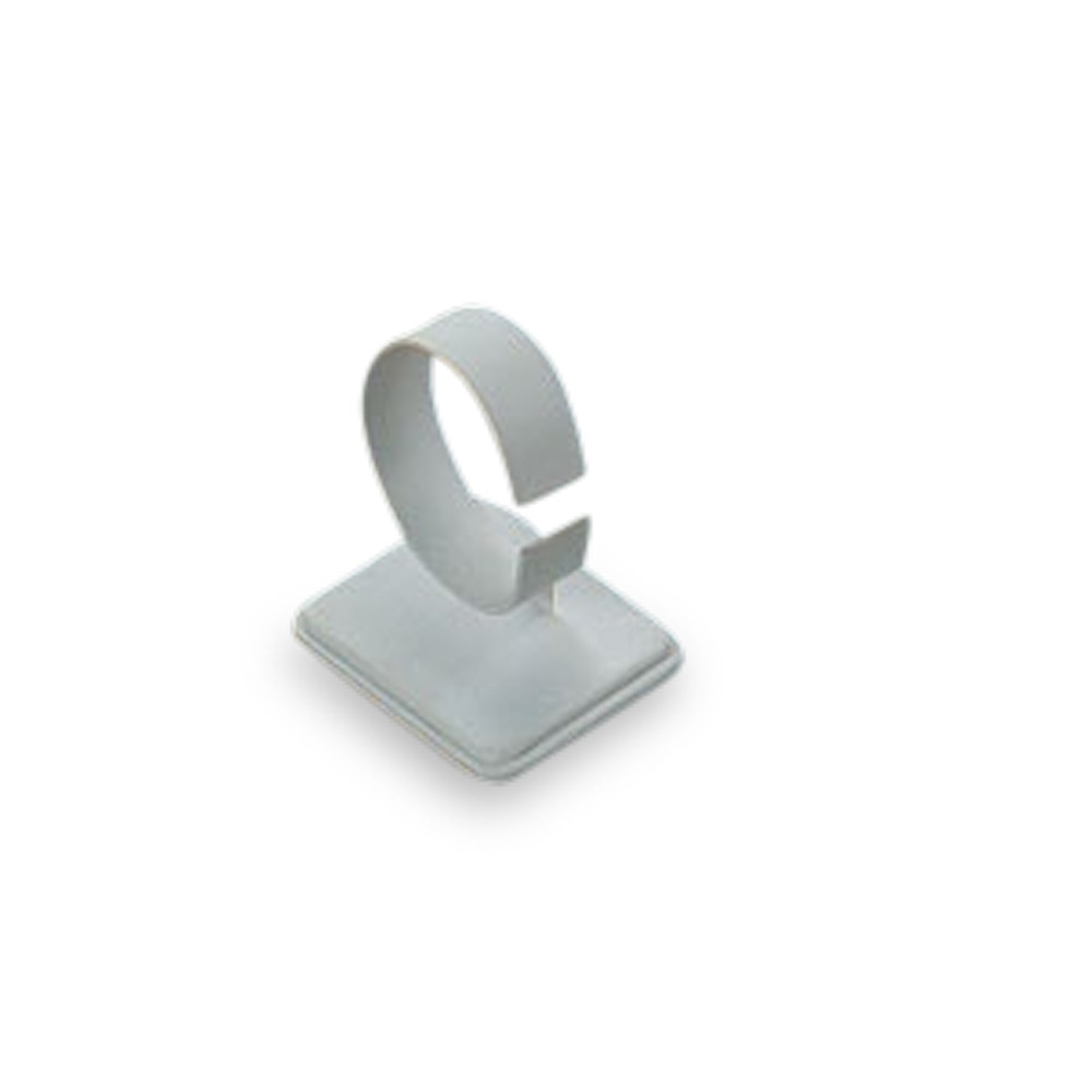 White Leatherette Bangle/Watch Stand