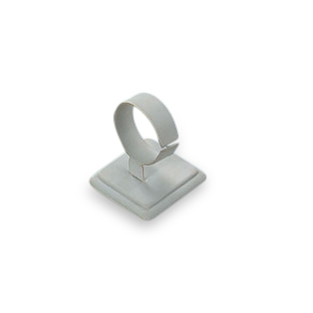 White Leatherette Bangle/Watch Stand