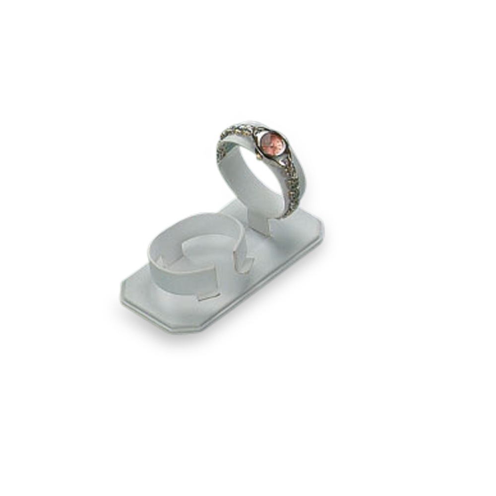White Leatherette Bangle/Watch Stand