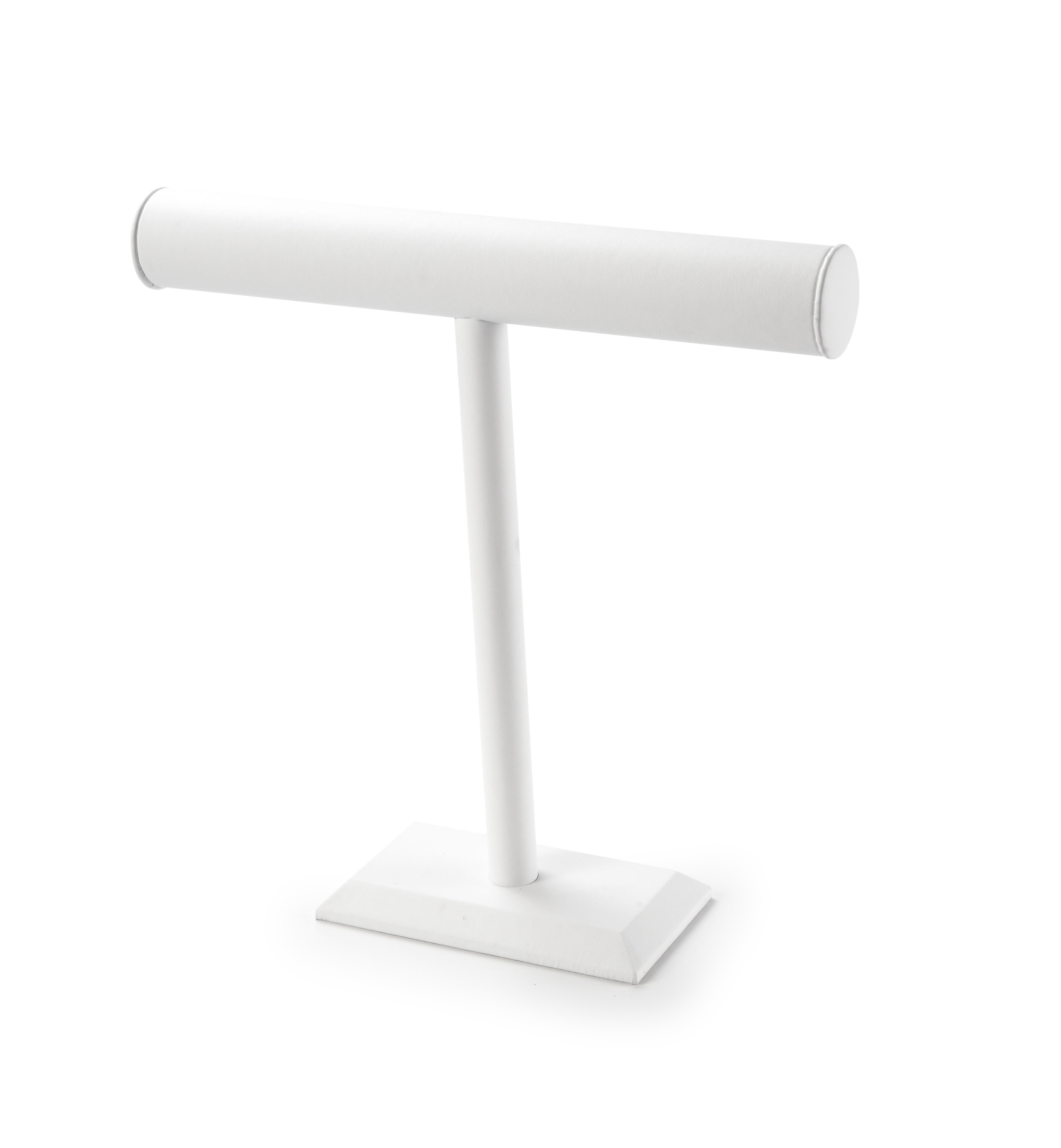 White Leatherette Tall Bangle T-Bar