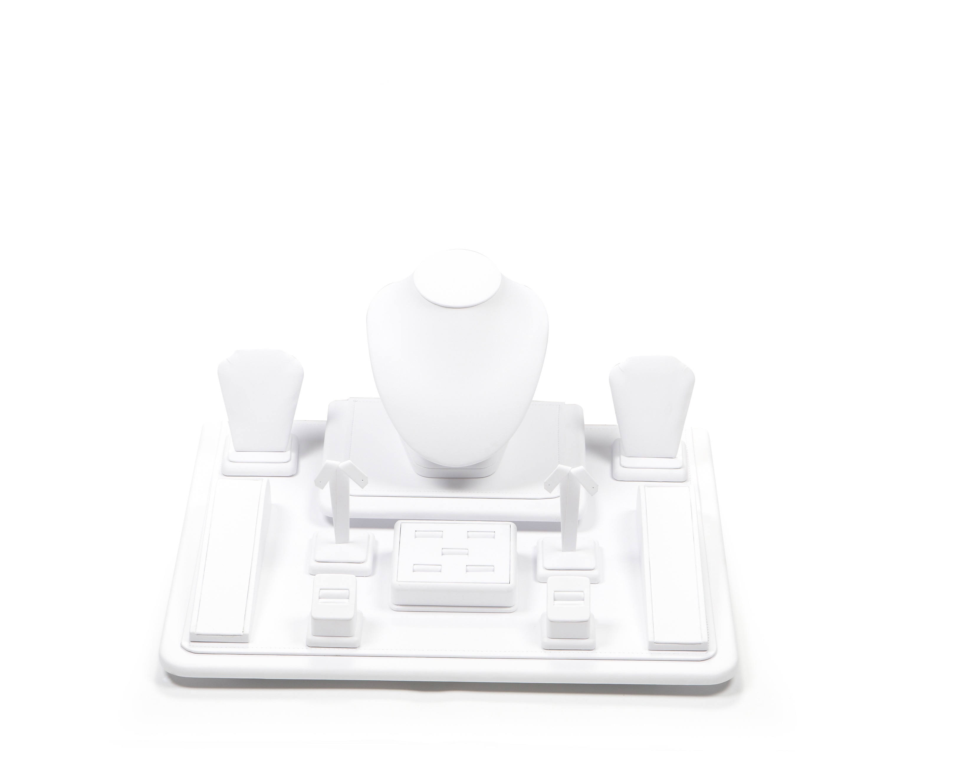 White Leatherette Window Display