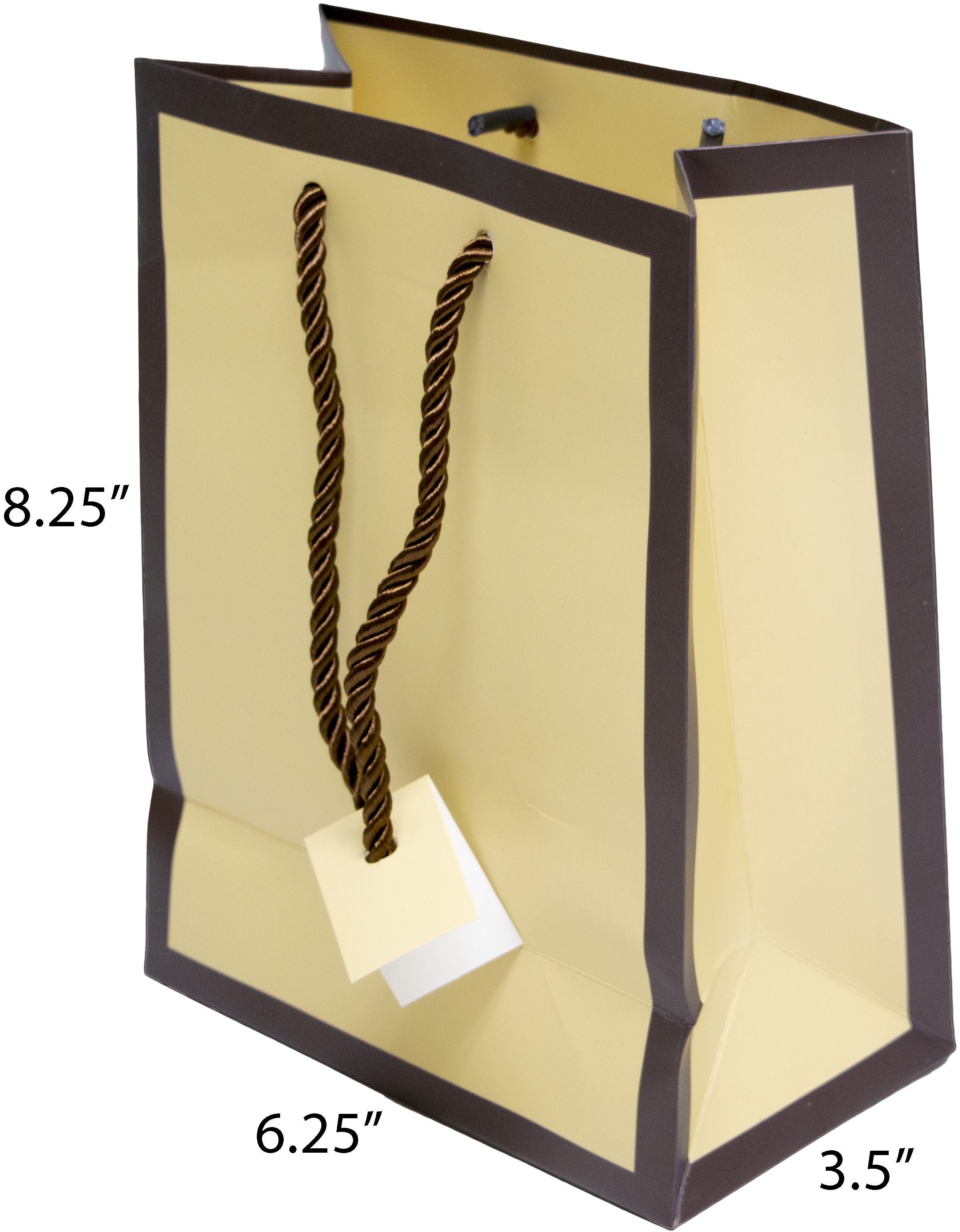 Matte Beige w/ Border Laminated Tote Bag