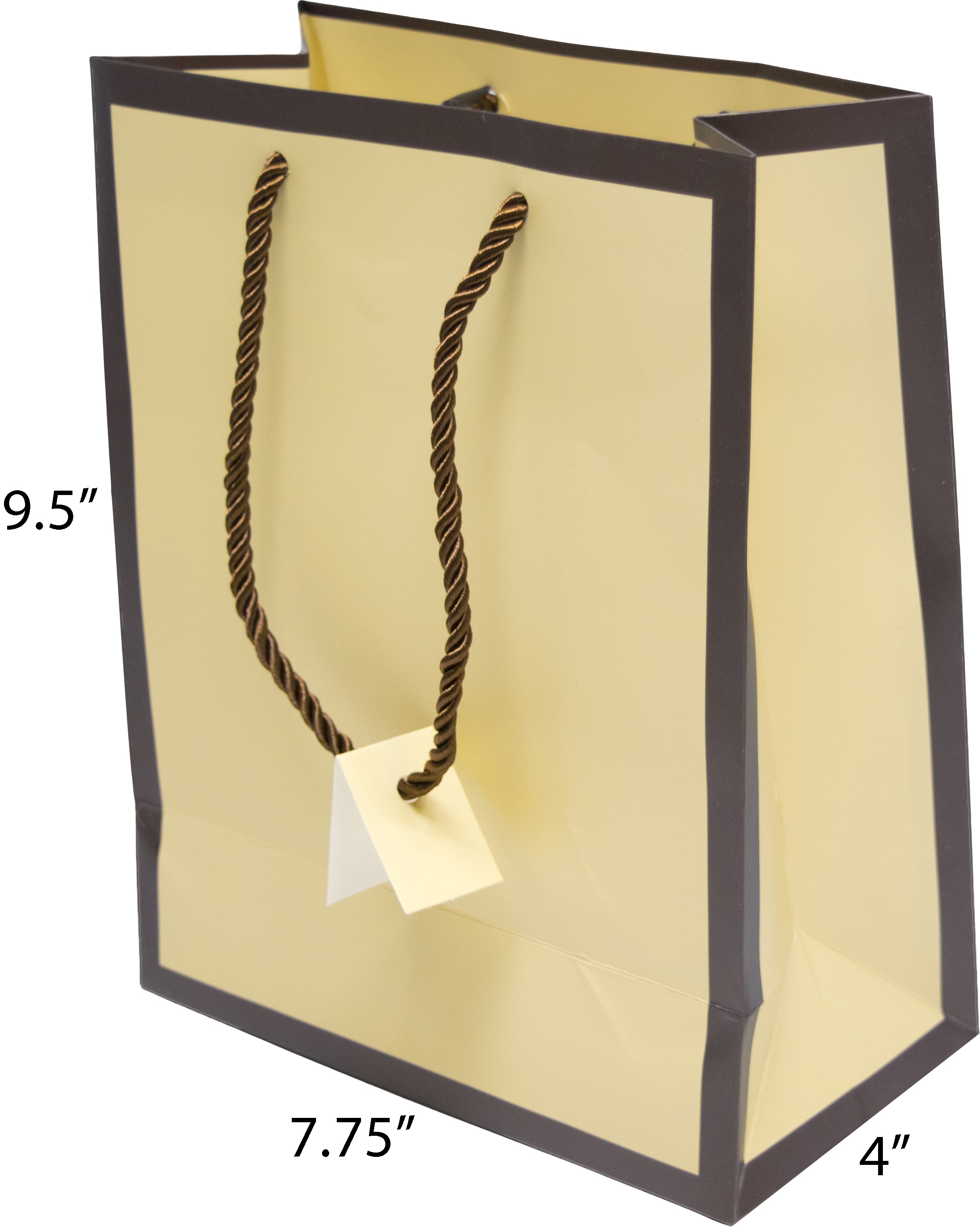 Matte Beige w/ Border Laminated Tote Bag