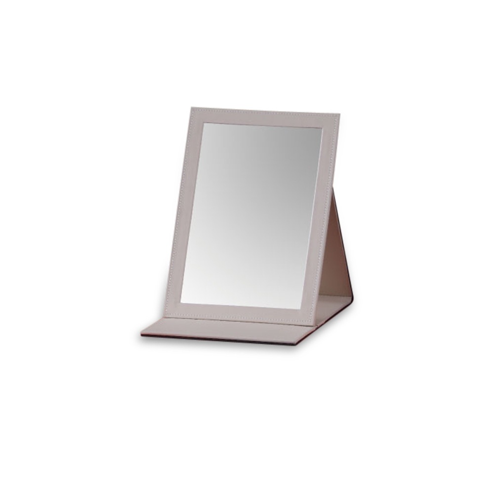 Chocolate/Beige Large Rectangle Foldable Mirror
