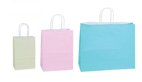 Medium Chartreuse White Smooth Paper Bags