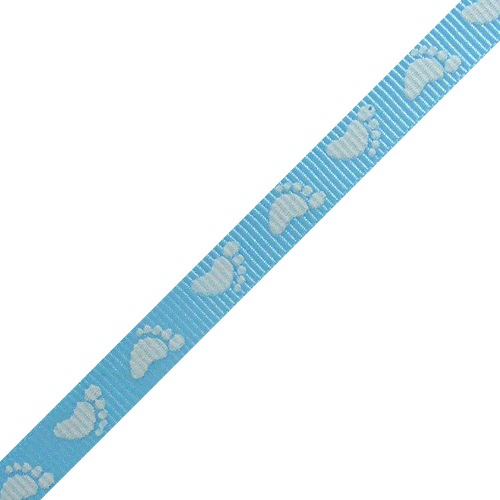 Baby Foot Print Ribbon on Grosgrain