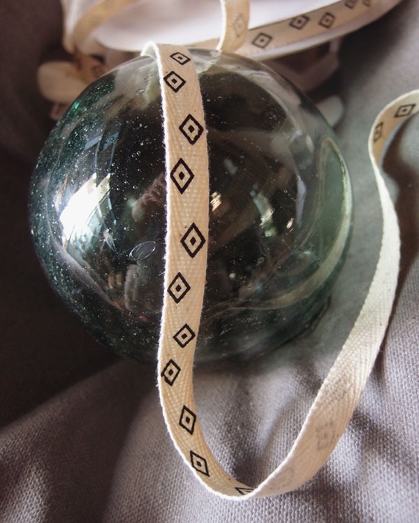 Cotton Ribbon with Diamond Print