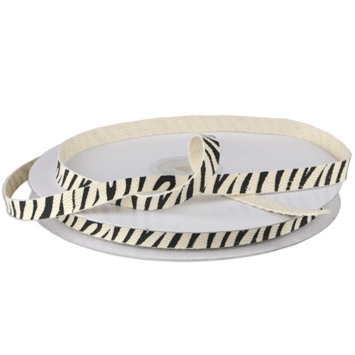 Zebra Animal Print Cotton Ribbon