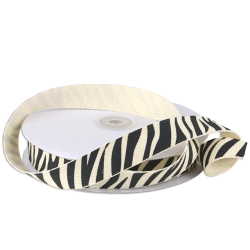 Zebra Animal Print Cotton Ribbon