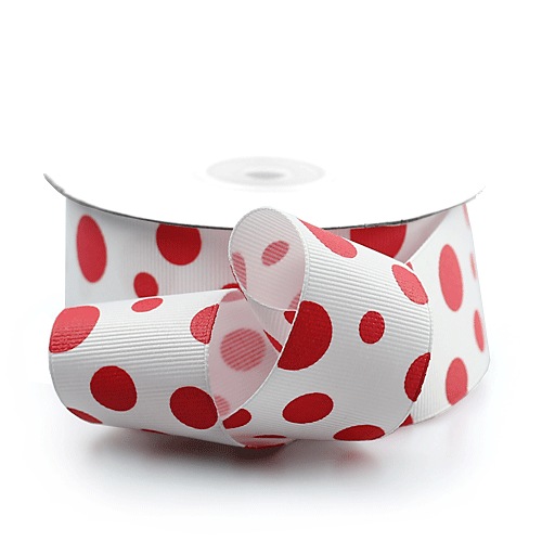 Polka Dot Ribbon Printed on Grosgrain