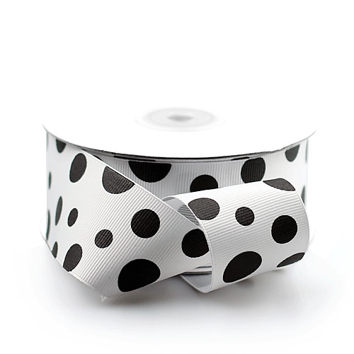 Polka Dot Ribbon Printed on Grosgrain
