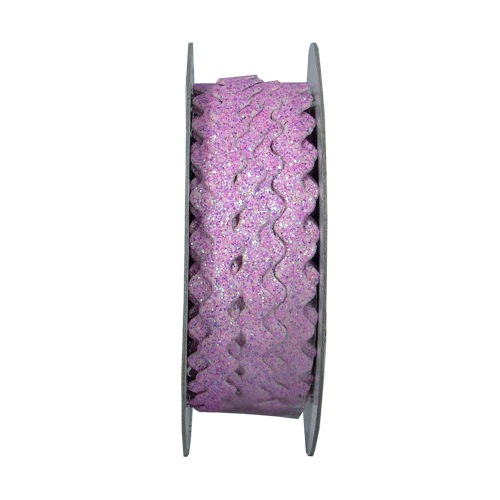 Lavender Glitter Ric-Rac Ribbon