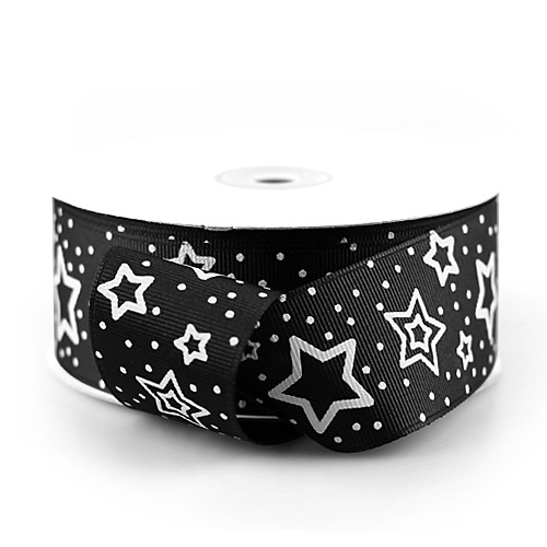 Black Star Print Ribbon