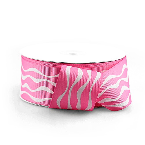 Pink Wavy Print Ribbon