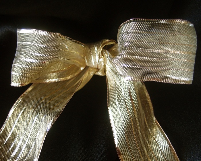 Gold Metallic Ribbon with Wire