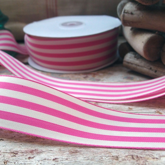 Striped Polyester Blend Ribbon
