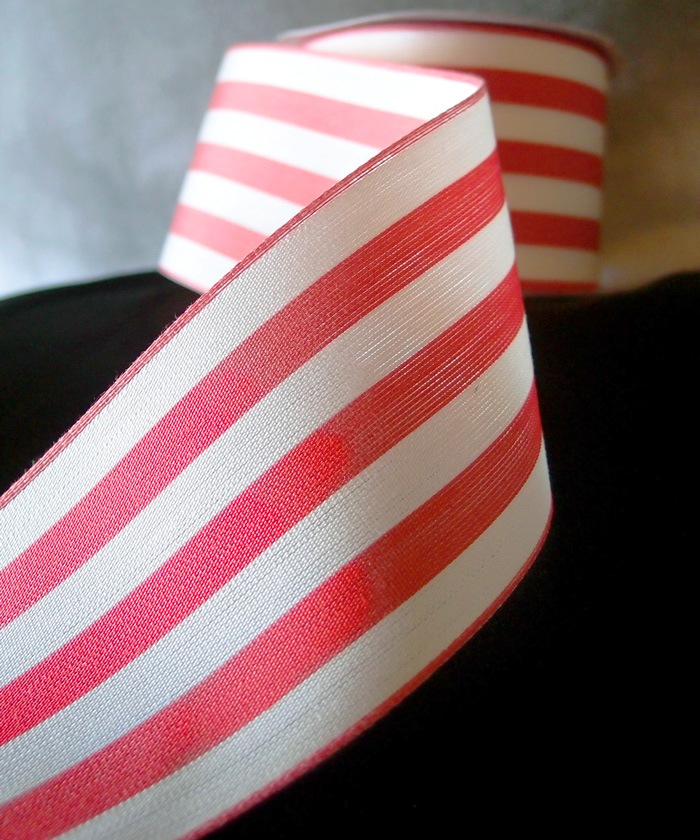 Striped Polyester Blend Ribbon