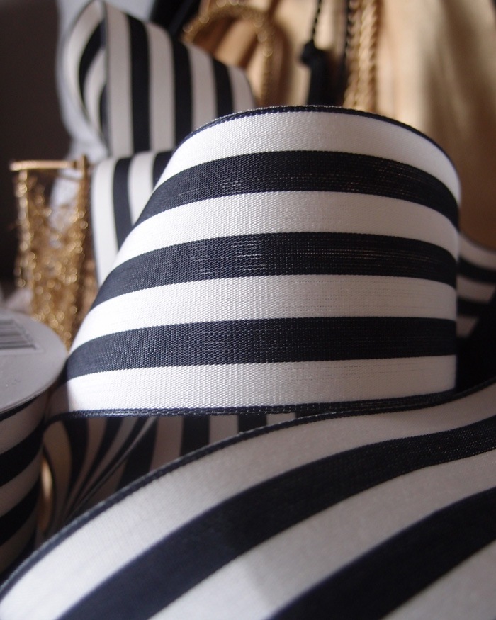 Striped Polyester Blend Ribbon