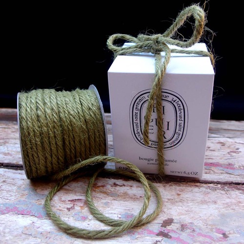 Moss Burlap Jute Rope Twin