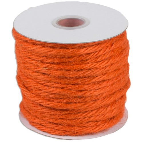 Orange Burlap Jute Rope Twin