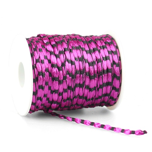 Black and Fucshia Knot Cord