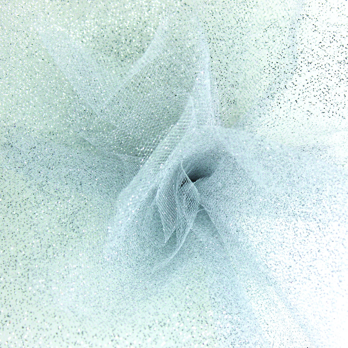 Sparkle Silver Tulle Ribbon