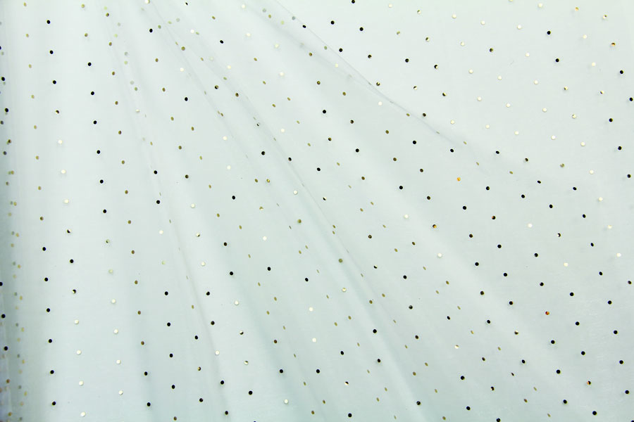 White Sequin Roll Ribbon