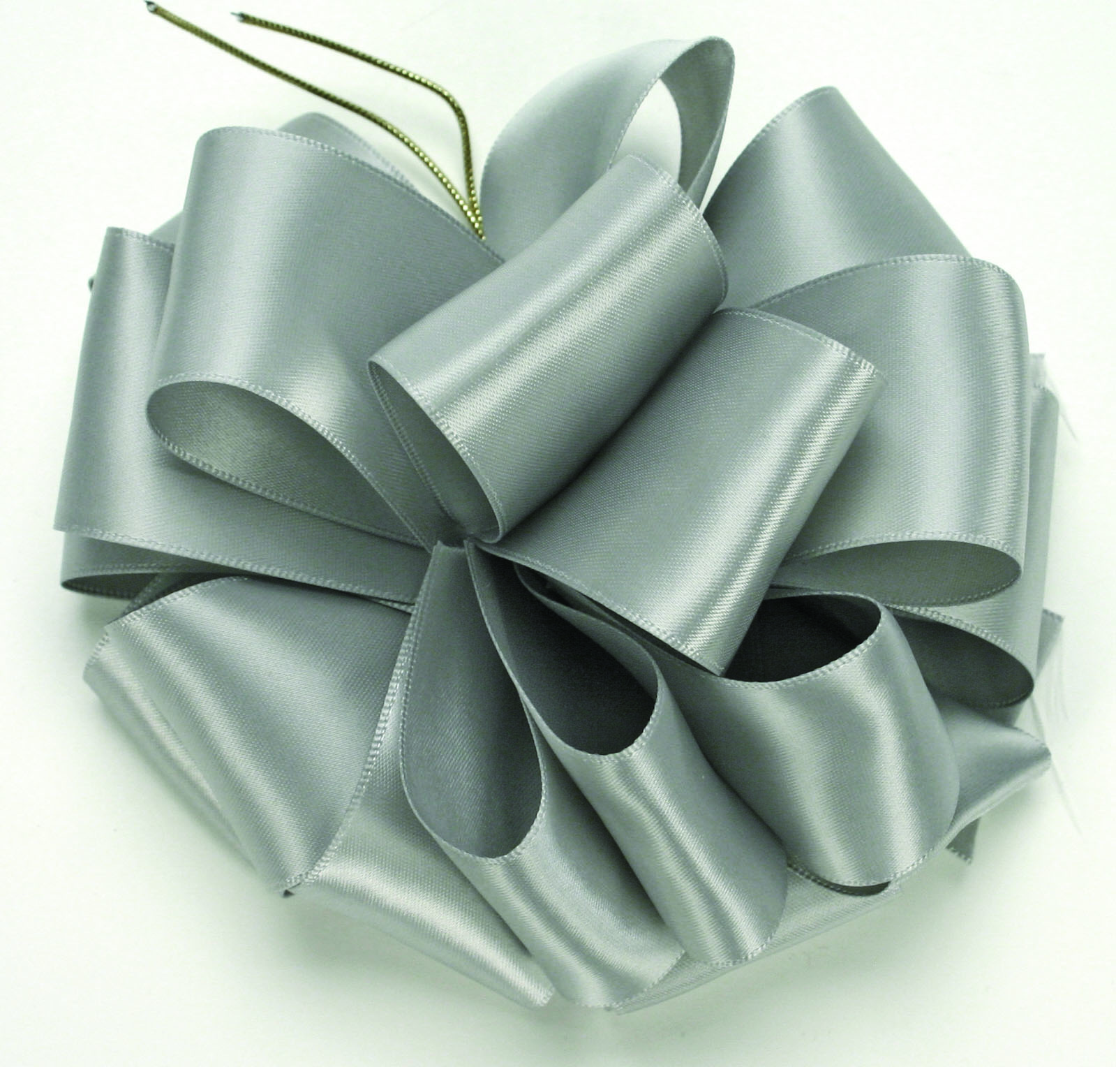 Silver Double Face Satin Ribbon