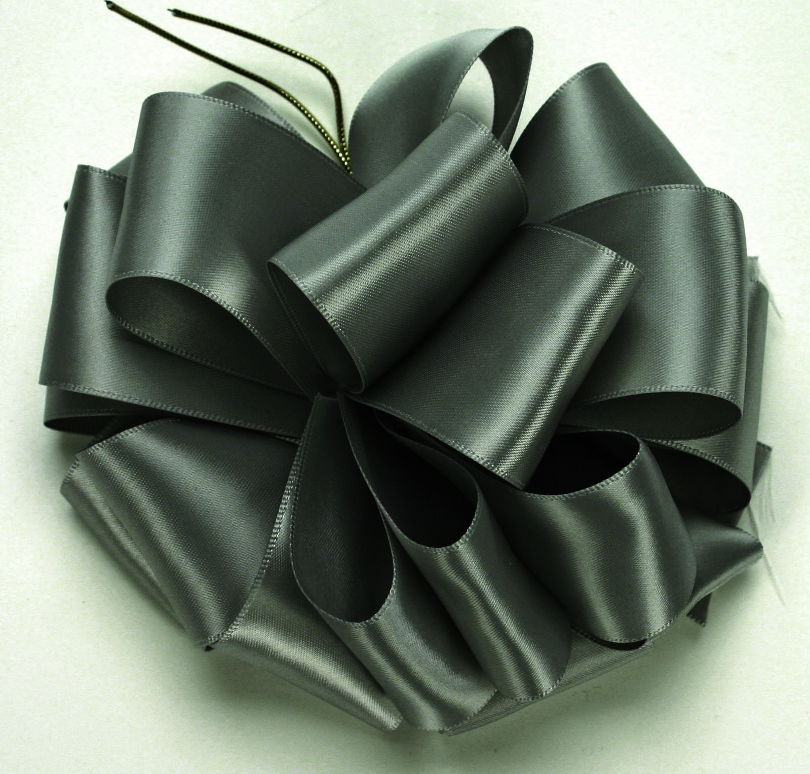 Pewter Double Face Satin Ribbon