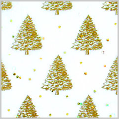 Gold Pearl Trees Gemstones Tissue Paper