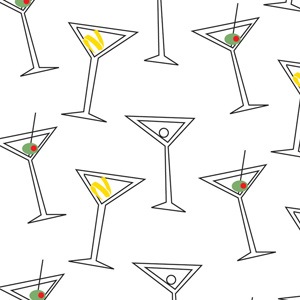 Martini Time Print Tissue Paper