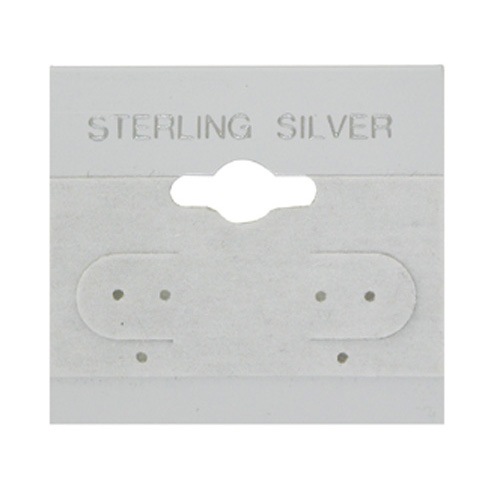 Grey "Sterling Silver"  Hanging Earring Card (x100)