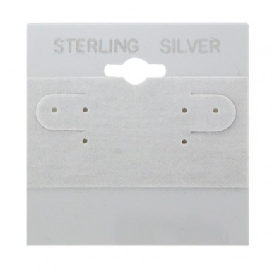 Grey "Sterling Silver"  Hanging Earring Card (x100)