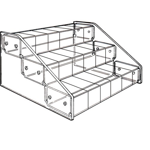 3 Tier 18 Compartment Acrylic Display
