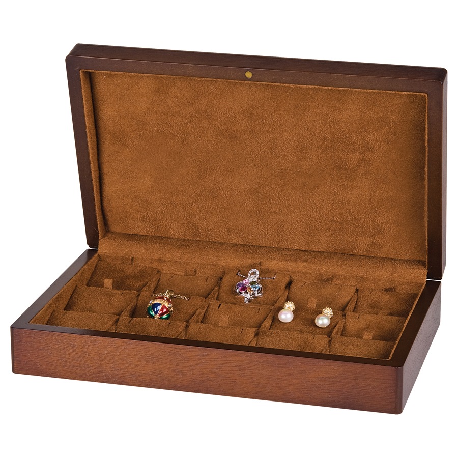 Wooden 15 Pair Earrings  Tray Case
