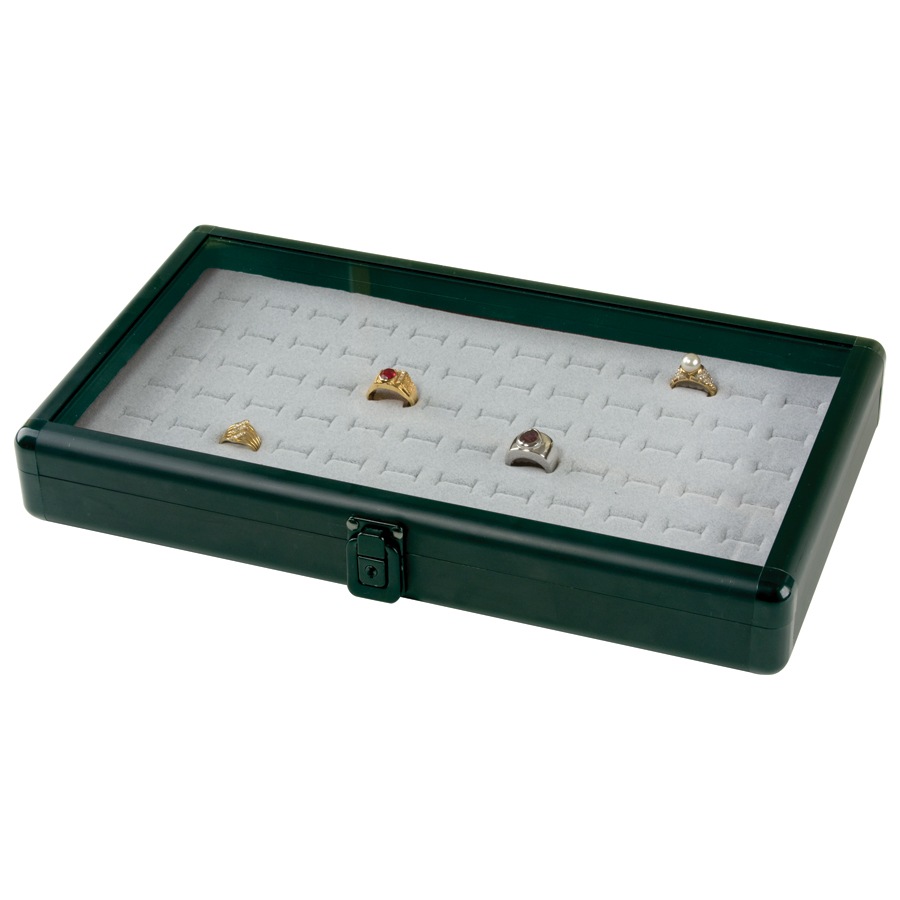 Black Aluminum Glass-Top Case