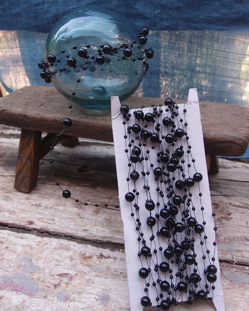 Black Beaded Wire