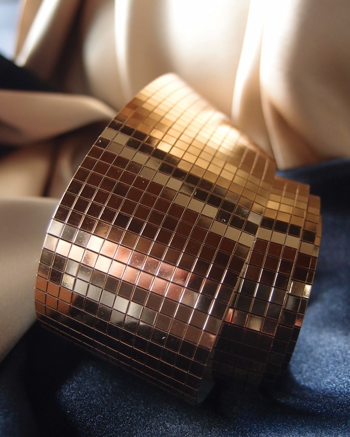 Gold Color Mosaic Applique w/ Sticker Back