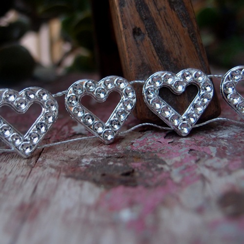 Heart Fuax Diamond Trim